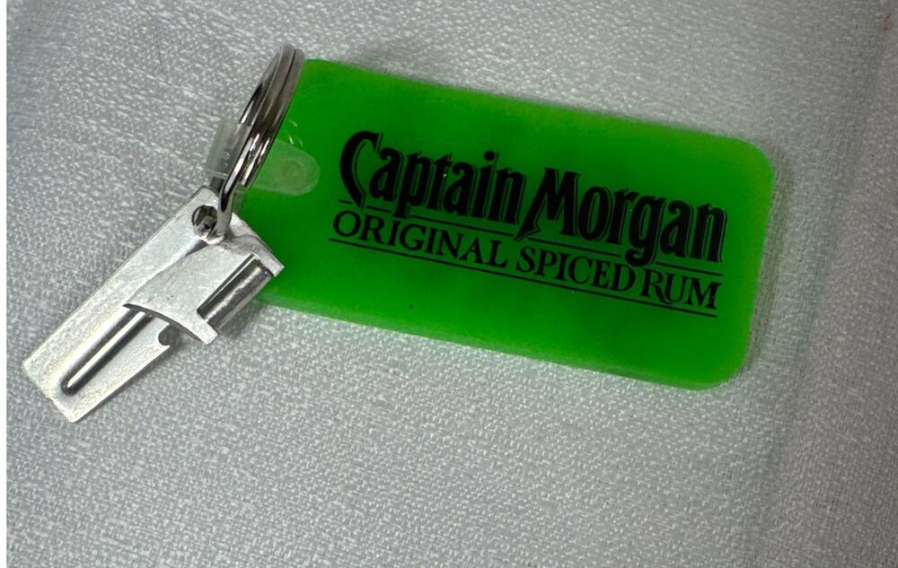 Captain Morgan Get Spicey promo keychain VINTAGE